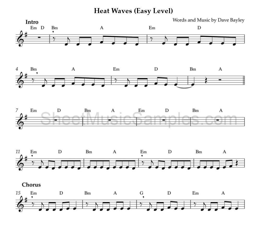 Heat Waves (Easy Level)