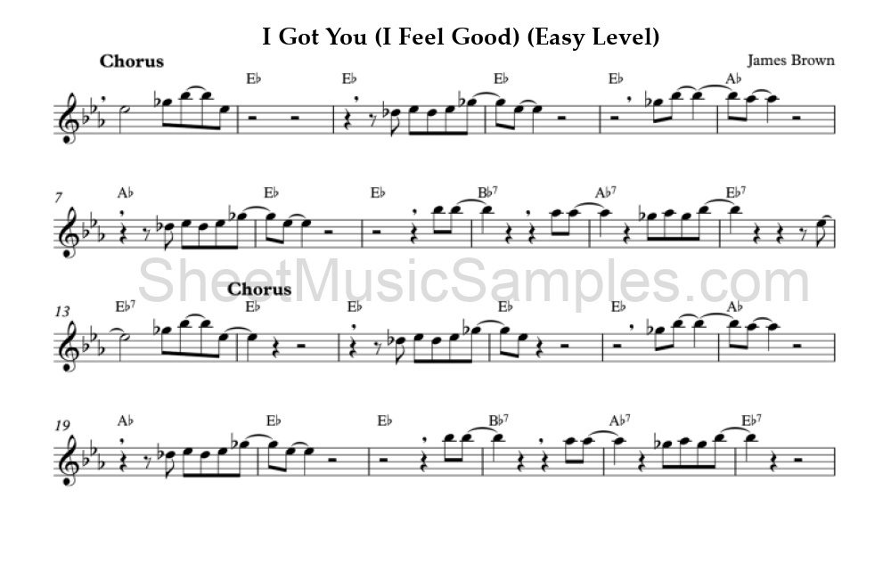 I Got You (I Feel Good) (Easy Level)