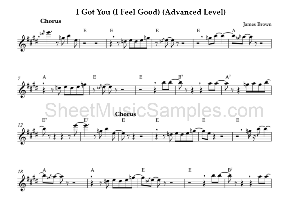 I Got You (I Feel Good) (Advanced Level)