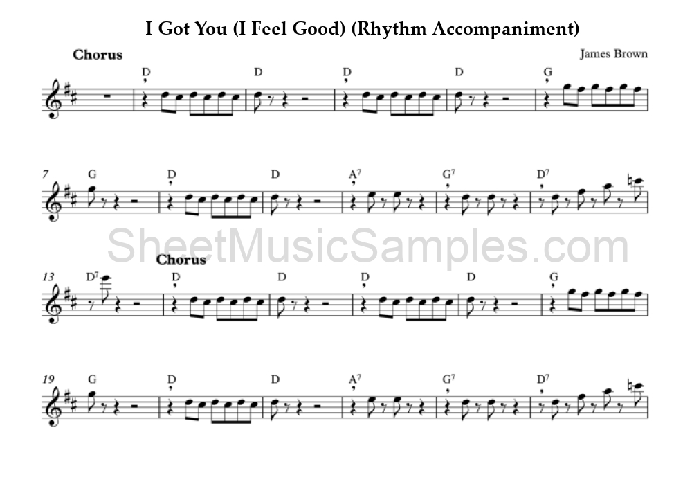 I Got You (I Feel Good) (Rhythm Accompaniment)