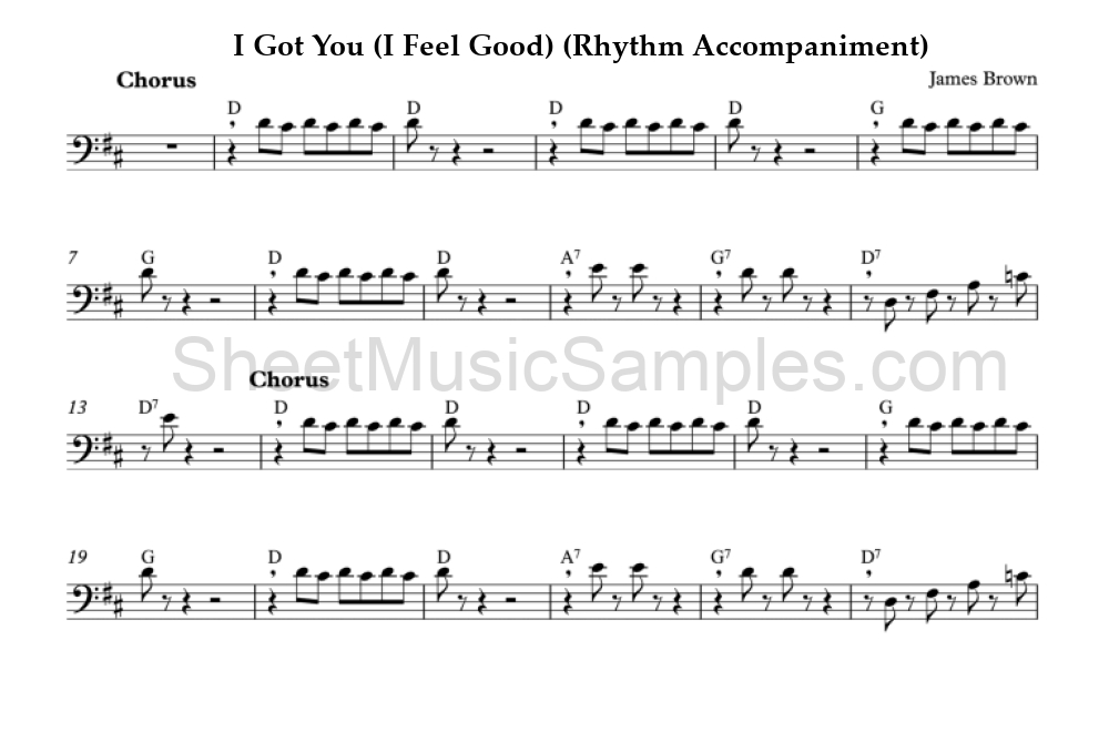 I Got You (I Feel Good) (Rhythm Accompaniment)