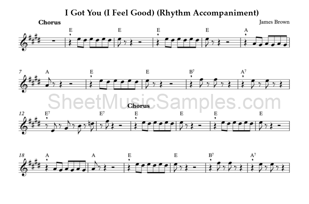 I Got You (I Feel Good) (Rhythm Accompaniment)