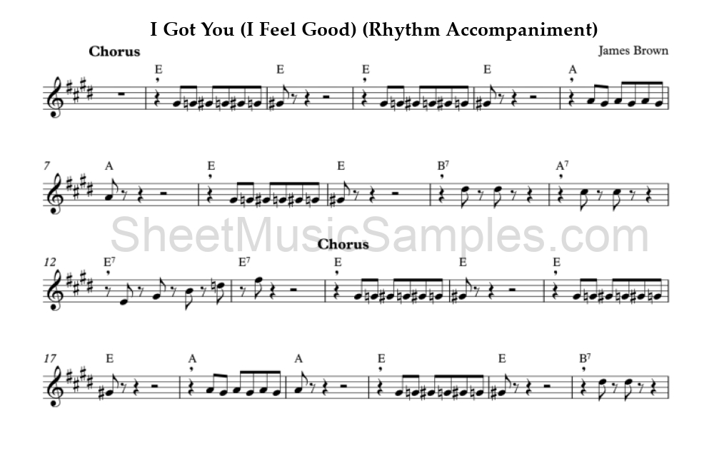 I Got You (I Feel Good) (Rhythm Accompaniment)