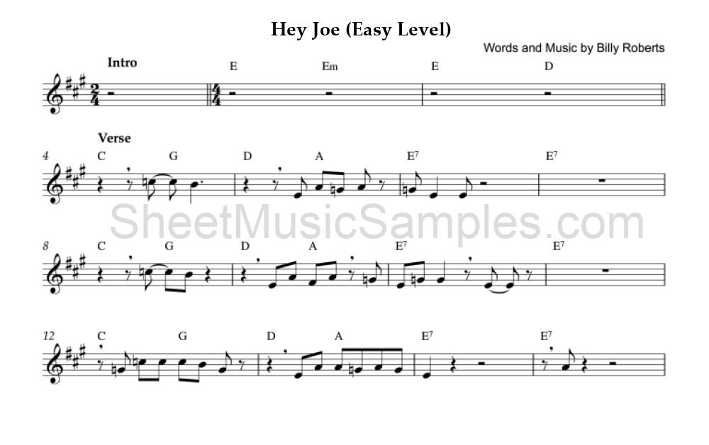 Hey Joe (Easy Level)