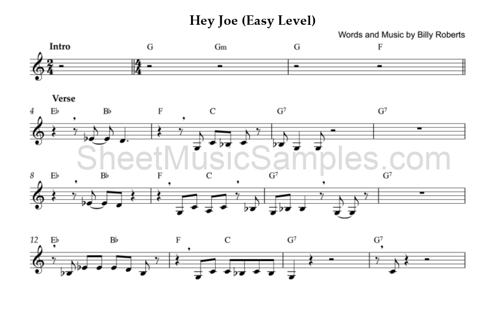 Hey Joe (Easy Level)