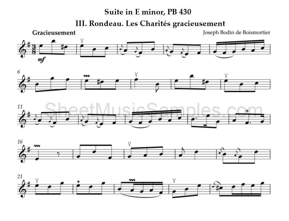 Suite in E minor, PB 430 - III. Rondeau. Les Charités gracieusement