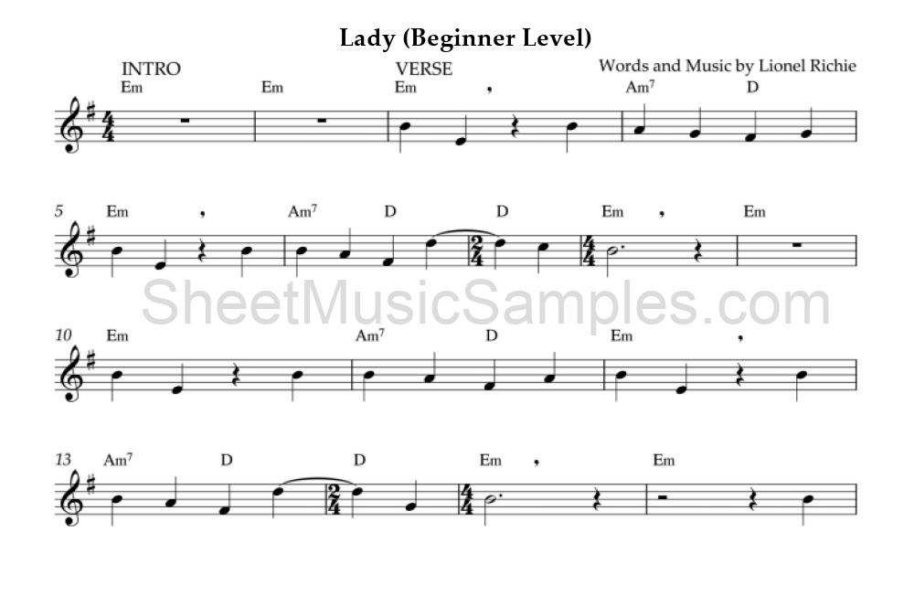 Lady (Beginner Level)