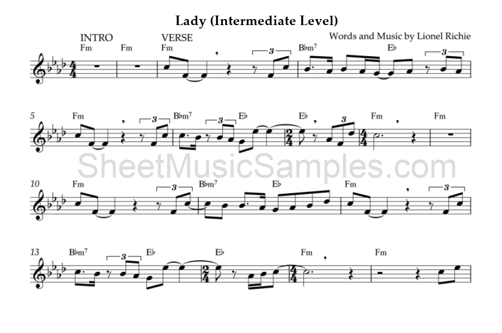 Lady (Intermediate Level)