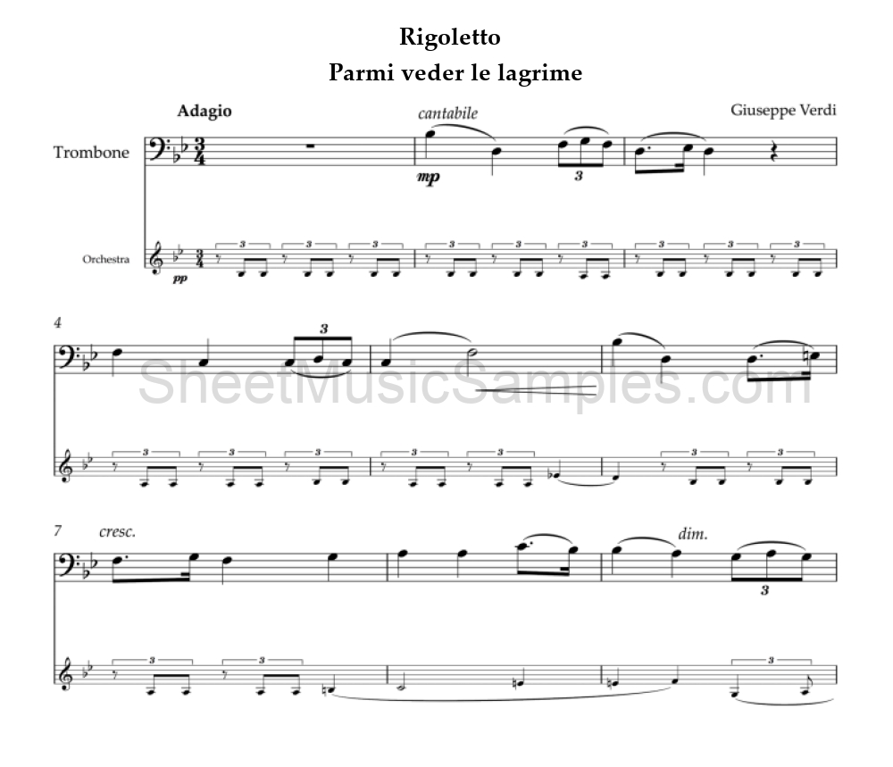 Rigoletto - Parmi veder le lagrime