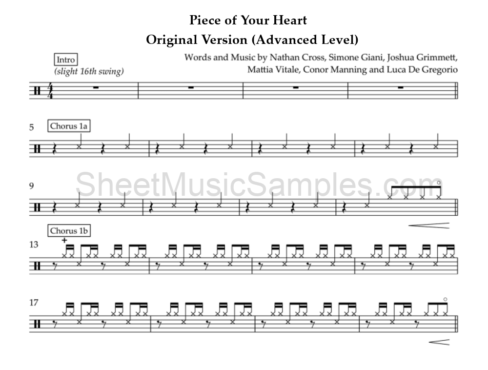 Piece of Your Heart - Original Version (Advanced Level)