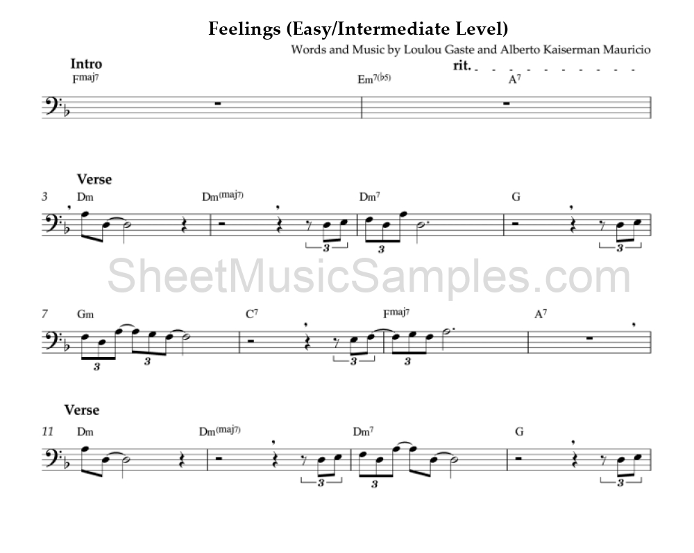 Feelings (Easy/Intermediate Level)