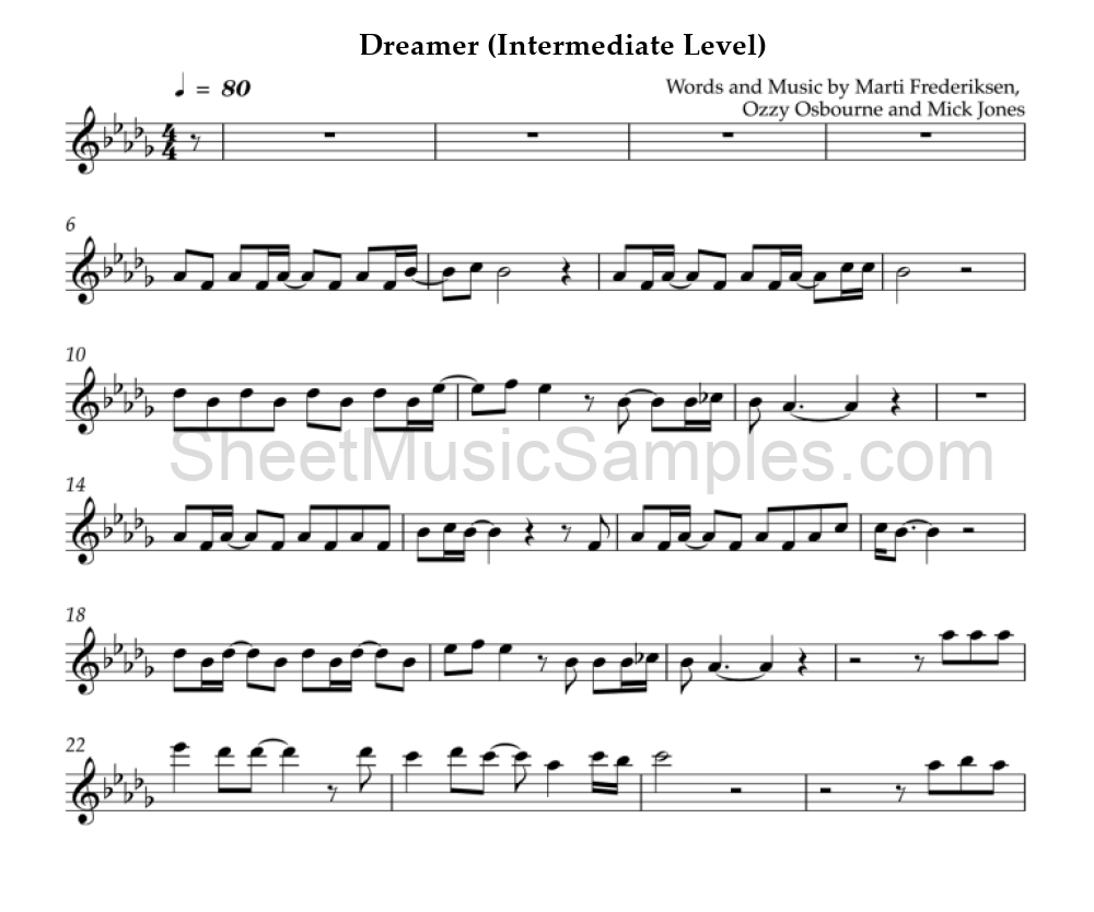 Dreamer (Intermediate Level)