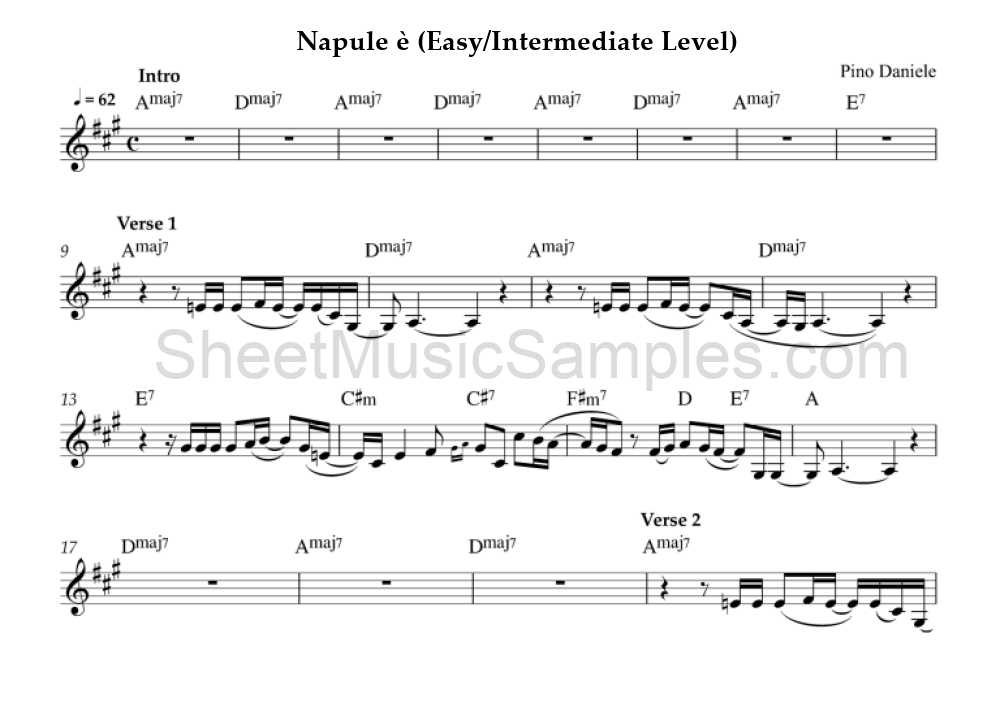 Napule è (Easy/Intermediate Level)