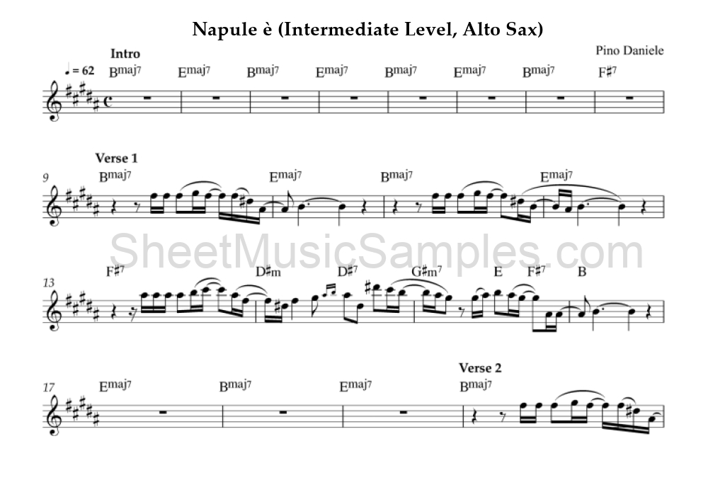 Napule è (Intermediate Level, Alto Sax)