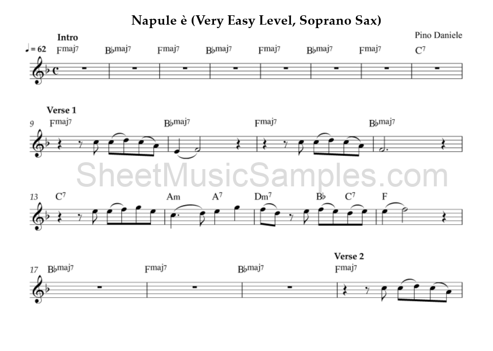 Napule è (Very Easy Level, Soprano Sax)