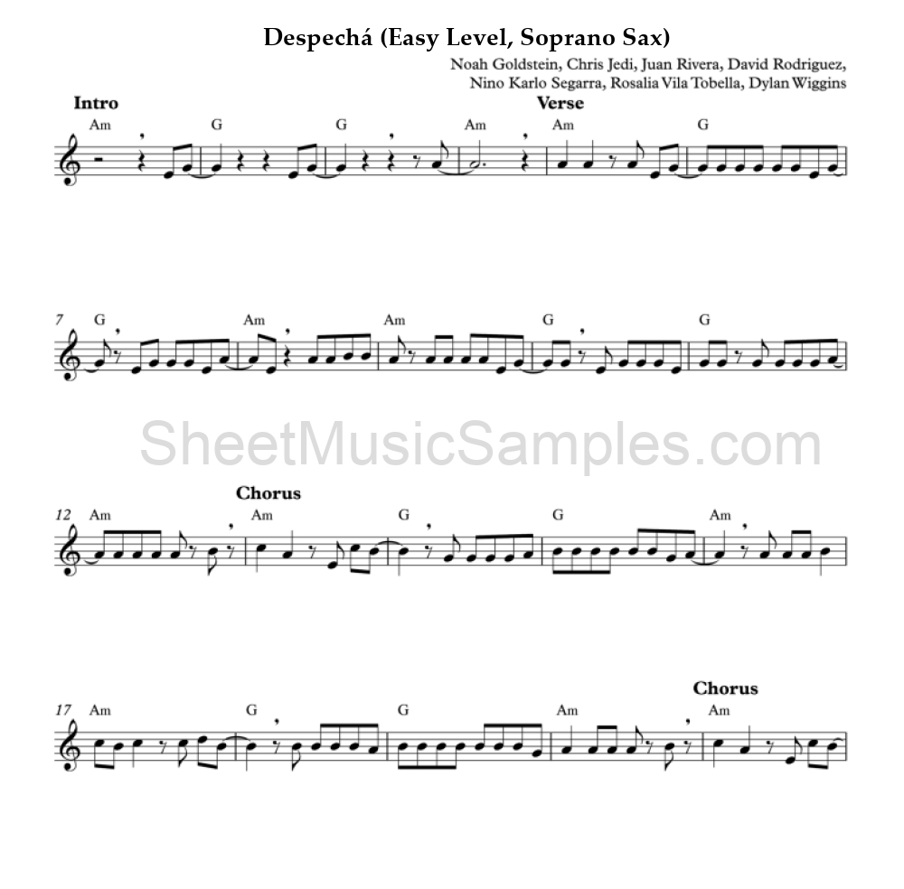 Despechá (Easy Level, Soprano Sax)