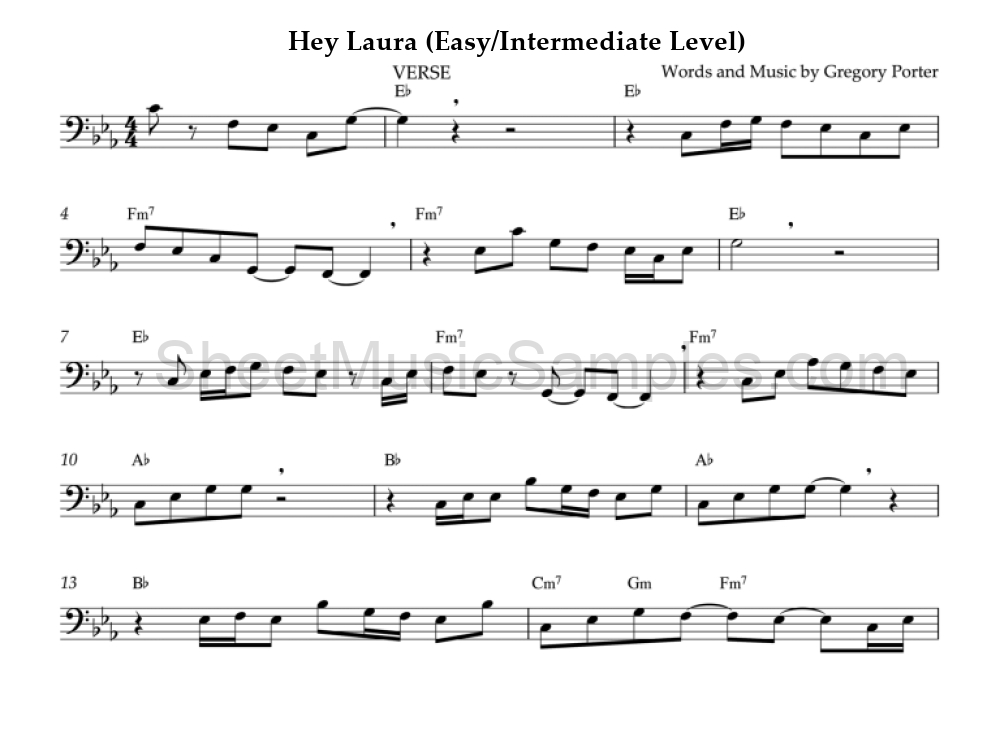 Hey Laura (Easy/Intermediate Level)