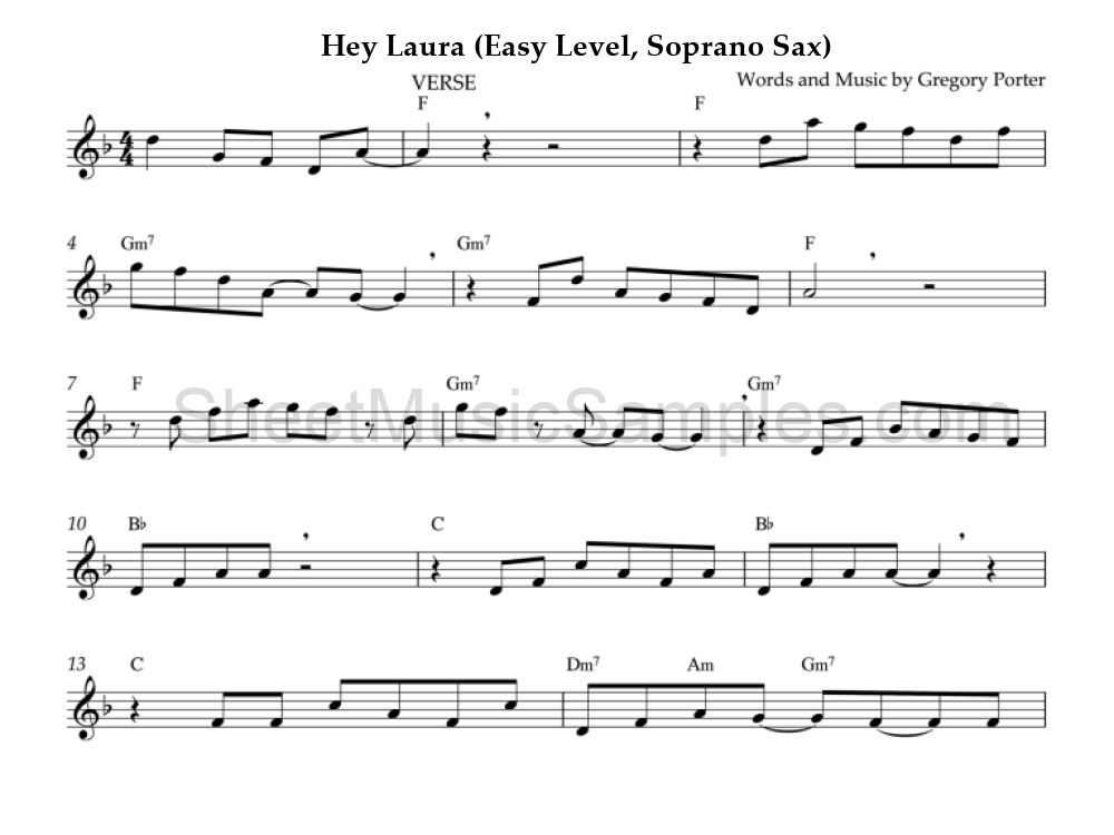 Hey Laura (Easy Level, Soprano Sax)