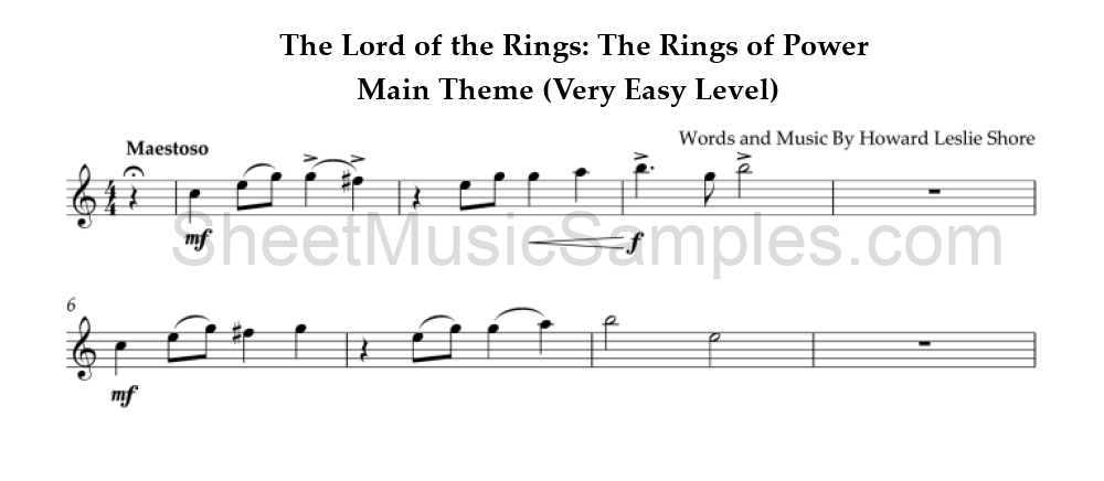 The Lord of the Rings: The Rings of Power - Main Theme (Very Easy Level)