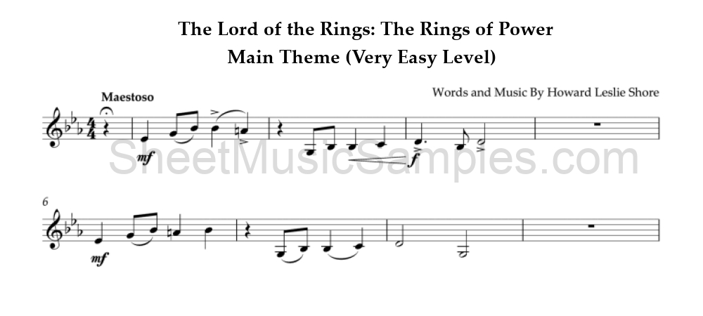 The Lord of the Rings: The Rings of Power - Main Theme (Very Easy Level)