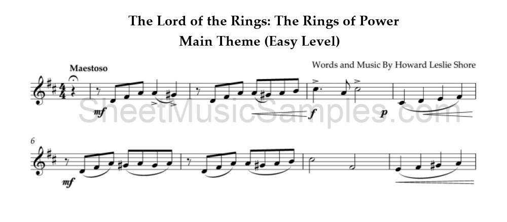 The Lord of the Rings: The Rings of Power - Main Theme (Easy Level)