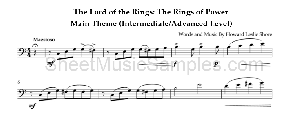 The Lord of the Rings: The Rings of Power - Main Theme (Intermediate/Advanced Level)