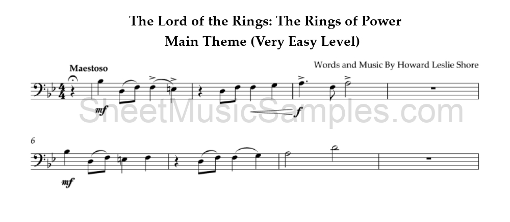 The Lord of the Rings: The Rings of Power - Main Theme (Very Easy Level)