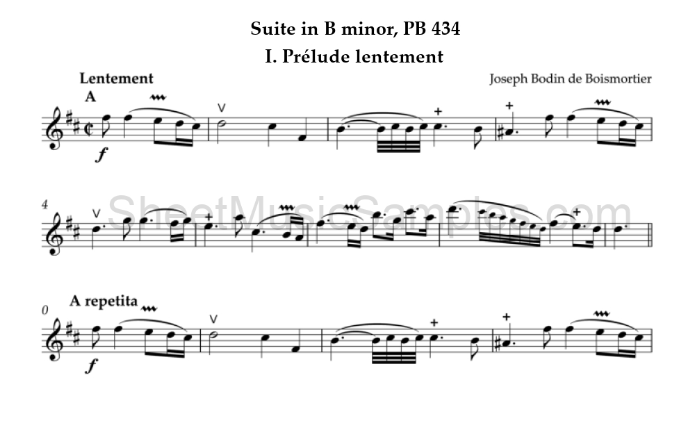 Suite in B minor, PB 434 - I. Prélude lentement