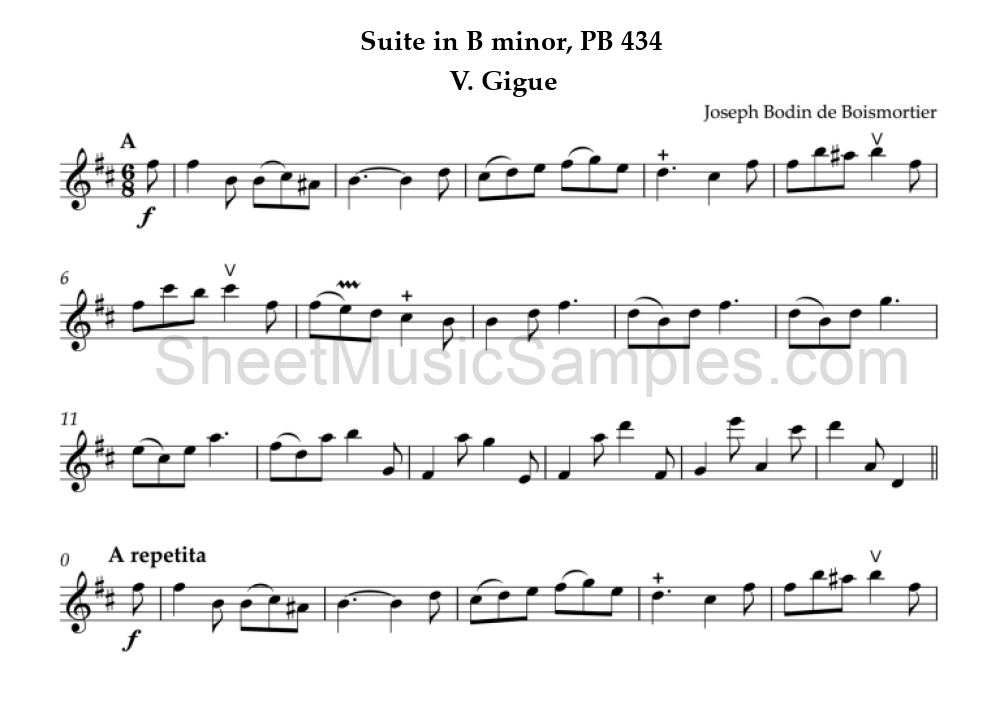 Suite in B minor, PB 434 - V. Gigue