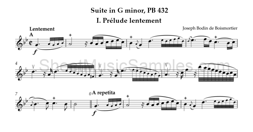 Suite in G minor, PB 432 - I. Prélude lentement