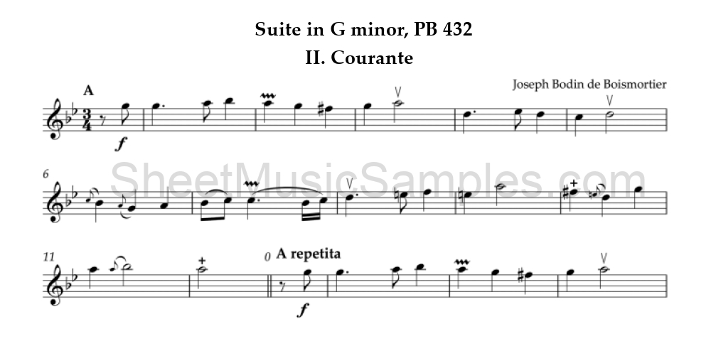 Suite in G minor, PB 432 - II. Courante