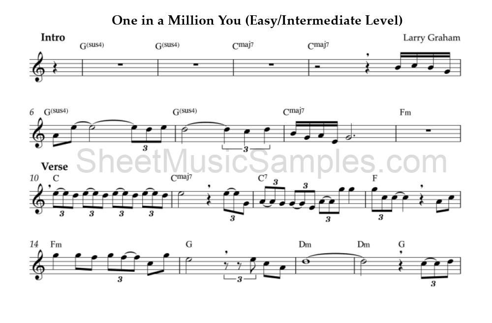 One in a Million You (Easy/Intermediate Level)