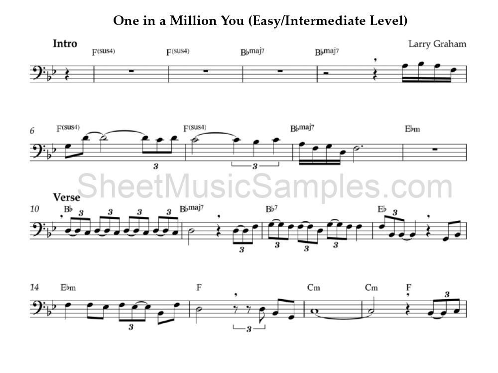 One in a Million You (Easy/Intermediate Level)