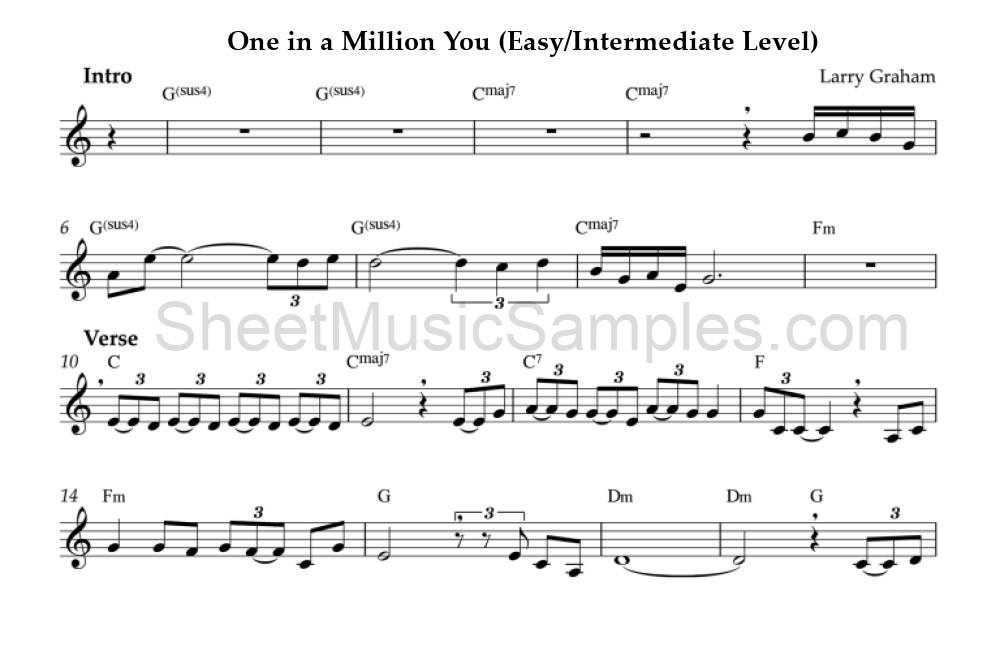 One in a Million You (Easy/Intermediate Level)