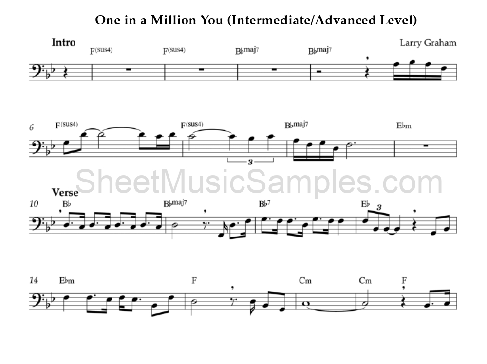 One in a Million You (Intermediate/Advanced Level)