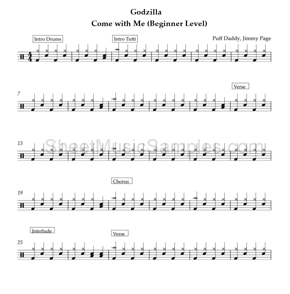 Godzilla - Come with Me (Beginner Level)