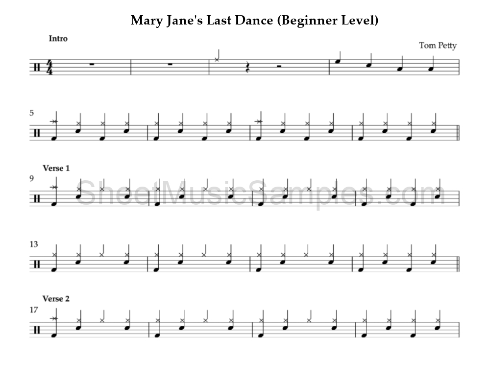 Mary Jane's Last Dance (Beginner Level)