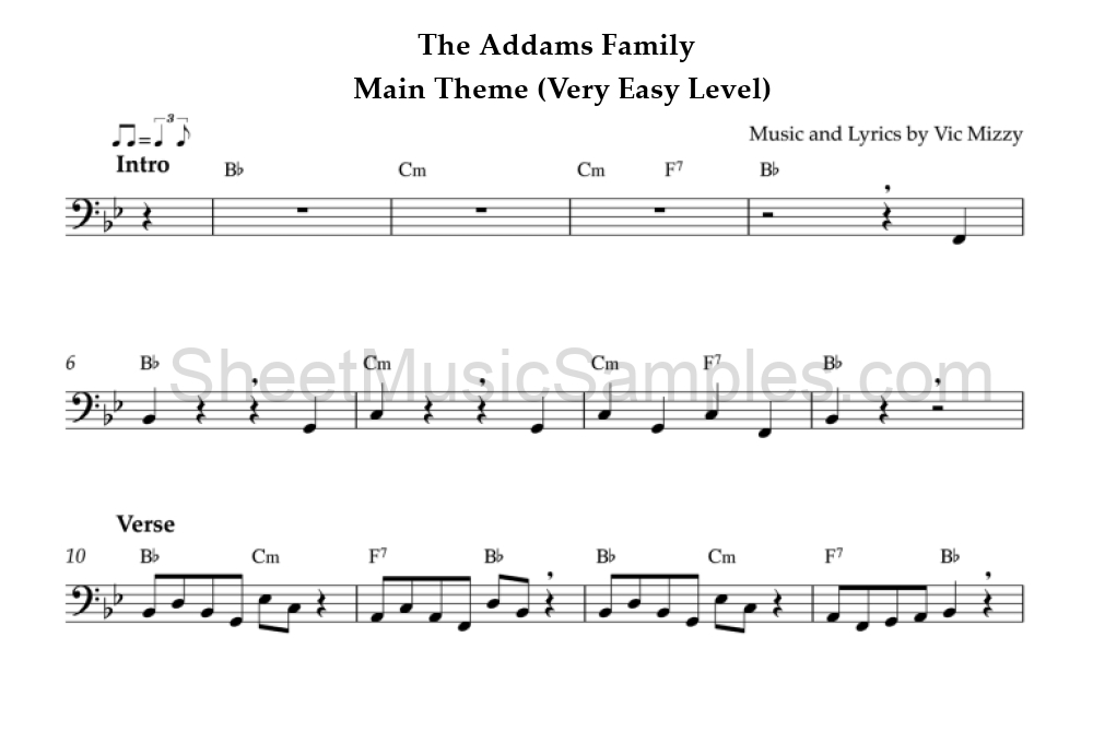 The Addams Family - Main Theme (Very Easy Level)