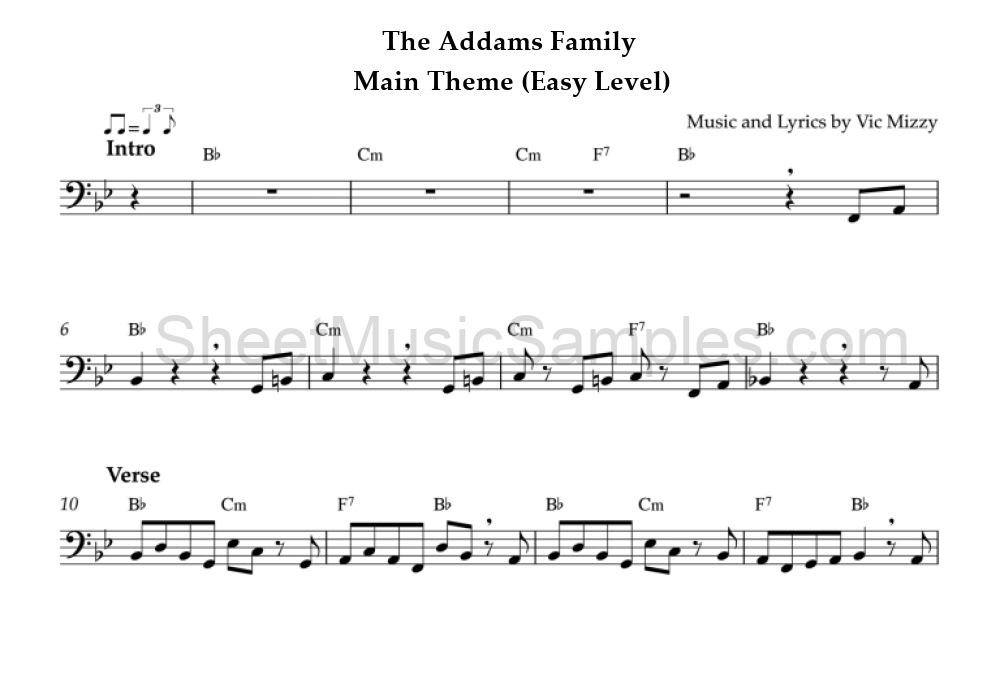 The Addams Family - Main Theme (Easy Level)