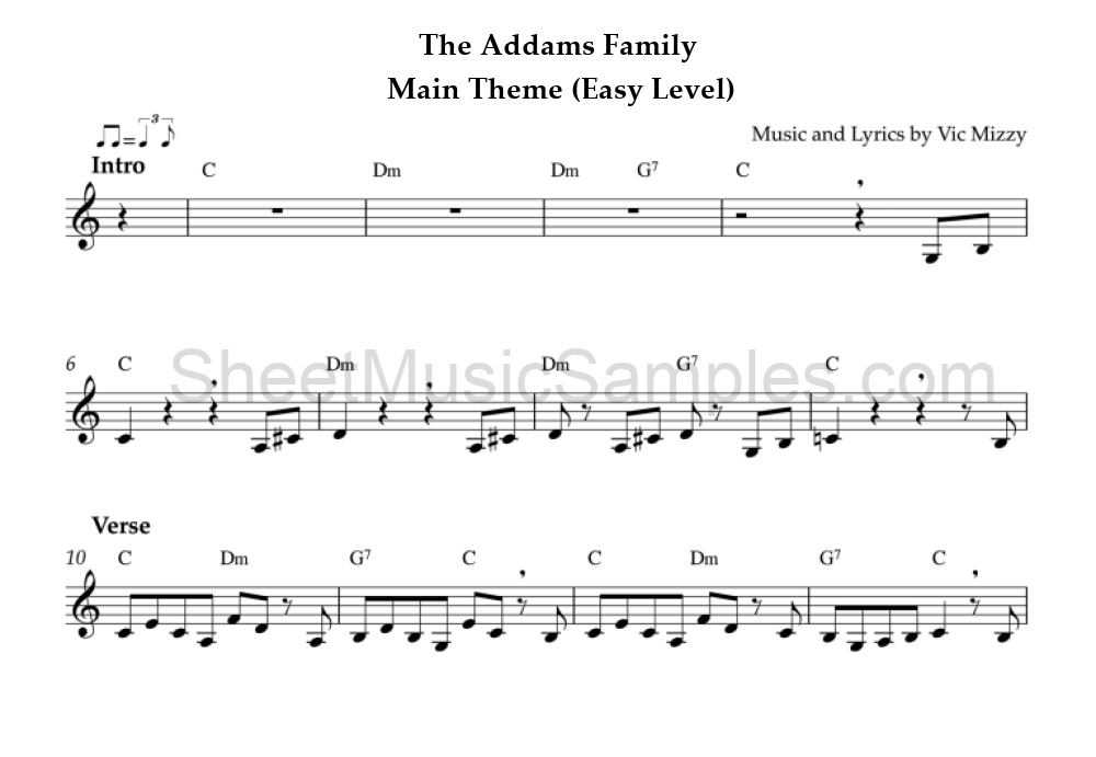 The Addams Family - Main Theme (Easy Level)