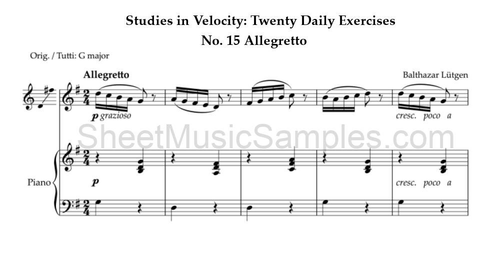 Studies in Velocity: Twenty Daily Exercises - No. 15 Allegretto