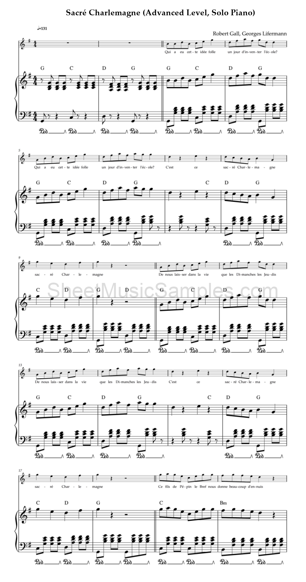 Sacré Charlemagne (Advanced Level, Solo Piano)