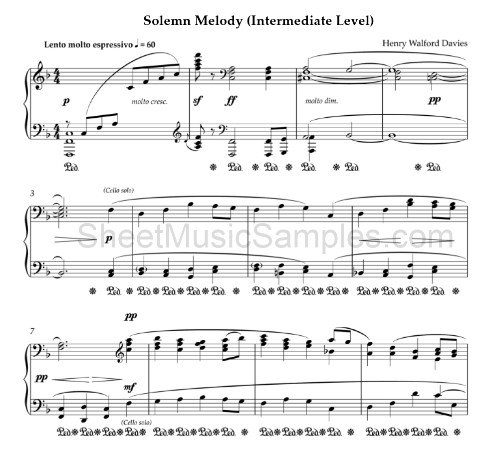 Solemn Melody (Intermediate Level)