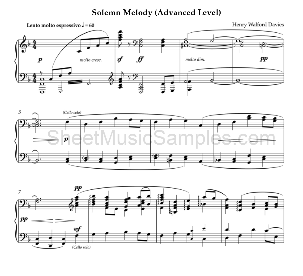 Solemn Melody (Advanced Level)