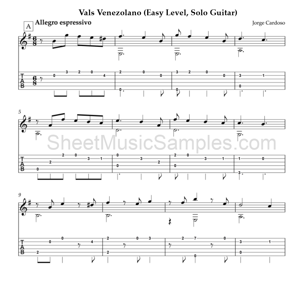 Vals Venezolano (Easy Level, Solo Guitar)