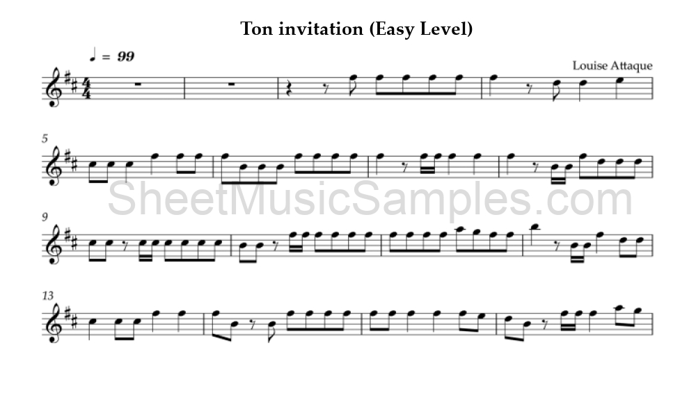 Ton invitation (Easy Level)