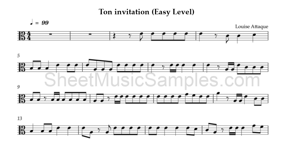 Ton invitation (Easy Level)