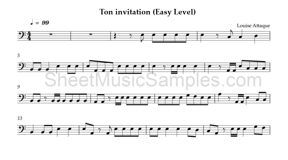 Ton invitation (Easy Level)