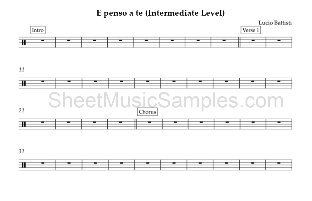 E penso a te (Intermediate Level)