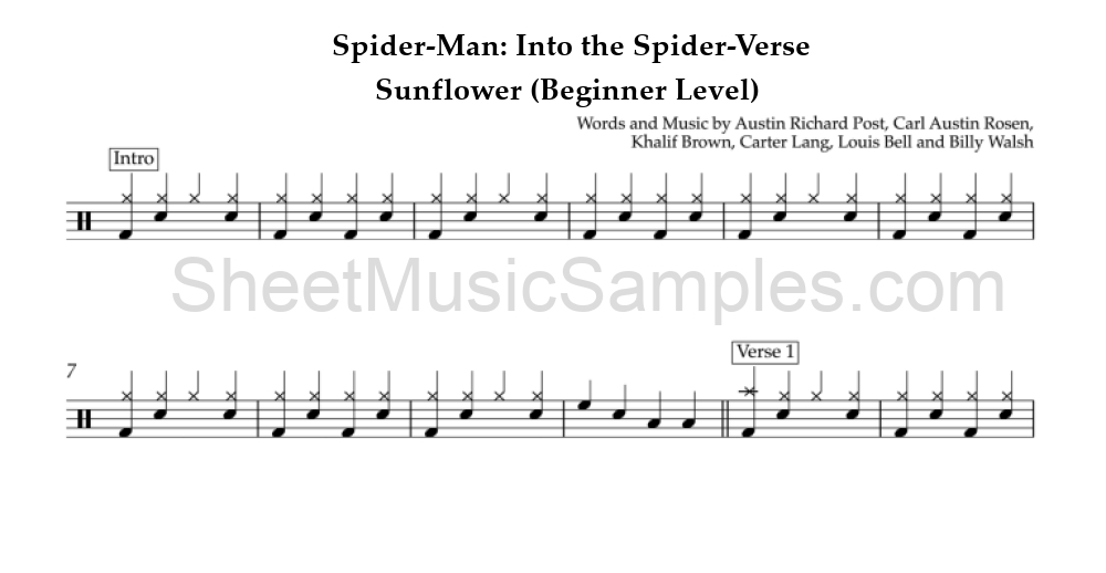 Spider-Man: Into the Spider-Verse - Sunflower (Beginner Level)